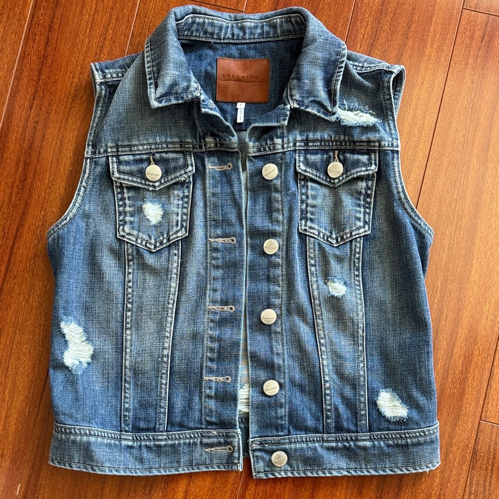 Denim Sleeveless Vest